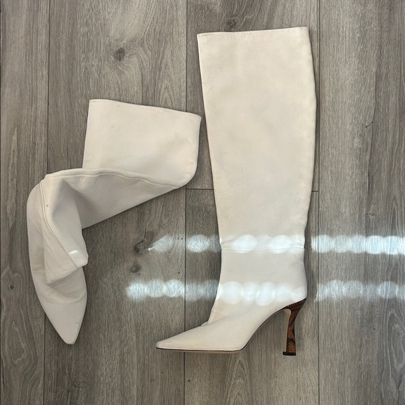 Wandler Cream Heeled Boots - Picture 1 of 9